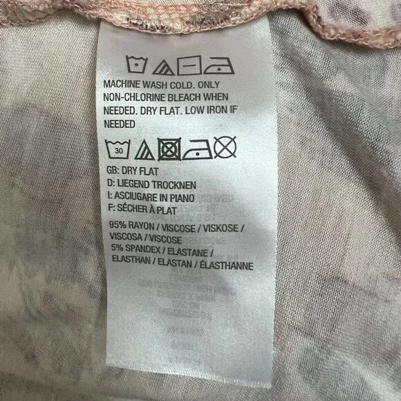 LOGO Lori Goldstein Tunic Top Womens Small Mixed Print Twisted Neck 3/4 Sleeve S - Picture 10 of 11